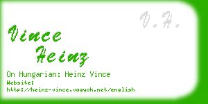 vince heinz business card